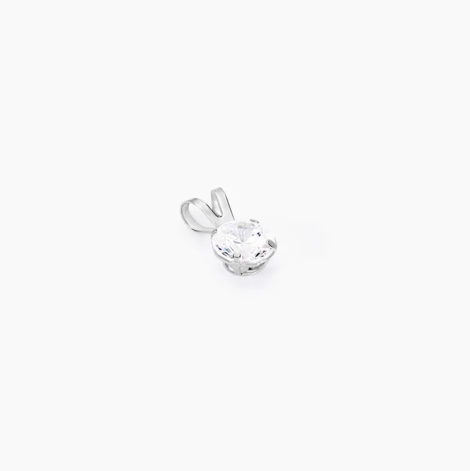 Pendentif Mabila Or Blanc Oxyde De Zirconium