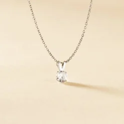 Pendentif Mabila Or Blanc Oxyde De Zirconium