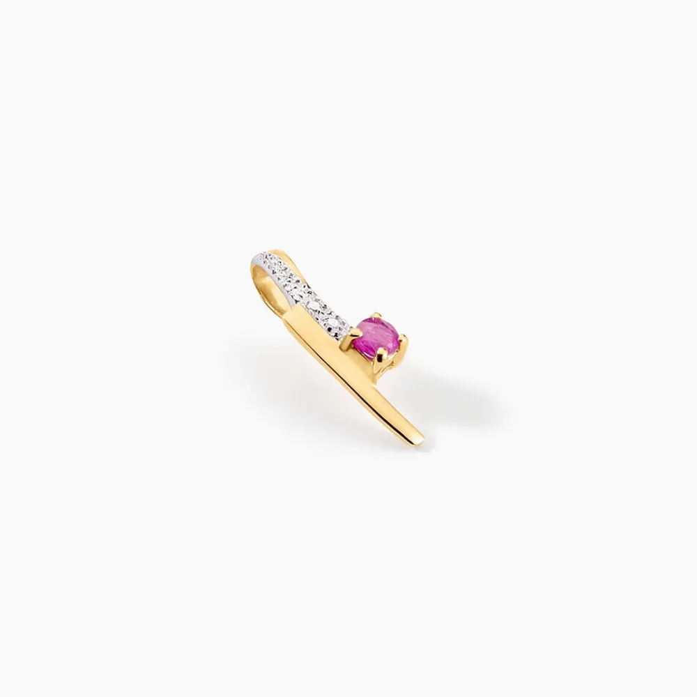 Marc Orian Pendentifs|Pendentifs > Pendentif Mahya Or Jaune Rubis