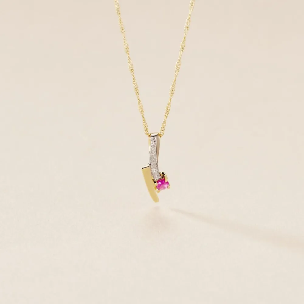 Marc Orian Pendentifs|Pendentifs > Pendentif Mahya Or Jaune Rubis