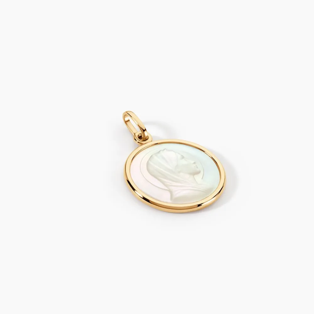Marc Orian Pendentifs|Bijoux Homme > Pendentif Marie Or Jaune Nacre