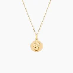 Marc Orian Pendentifs|Pendentifs Personnalisés > Pendentif Mary Vierge Rond Or Jaune