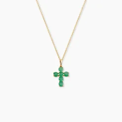 Pendentif Or Jaune Emeraude