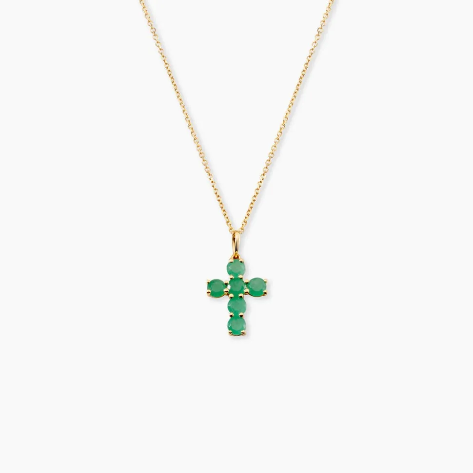 Pendentif Or Jaune Emeraude
