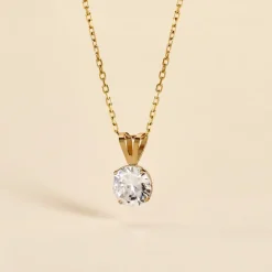 Pendentif Or Jaune Oxyde De Zirconium