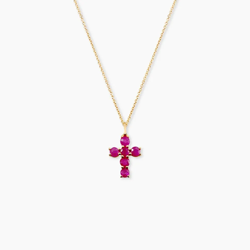 Pendentif Or Jaune Rubis