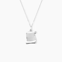 Marc Orian Pendentifs|Pendentifs Personnalisés > Pendentif Parchemin Argent Blanc