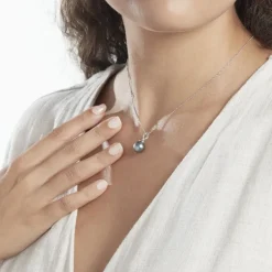 Marc Orian Bijoux Perles|Pendentifs > Pendentif Phila Or Blanc Perle De Culture De Tahiti