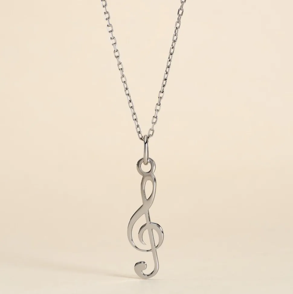 Pendentif Pio Argent Blanc
