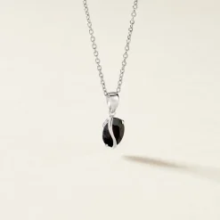 Pendentif Prudencia Or Blanc Saphir