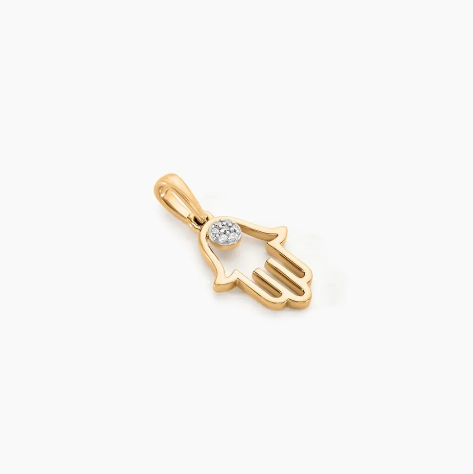Pendentif Savine Plaqué Or Jaune Oxyde De Zirconium