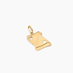 Marc Orian Pendentifs|Pendentifs Personnalisés > Pendentif Sirona Parchemin Message Or Jaune