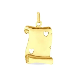 Marc Orian Pendentifs|Pendentifs Personnalisés > Pendentif Sirona Parchemin Message Or Jaune