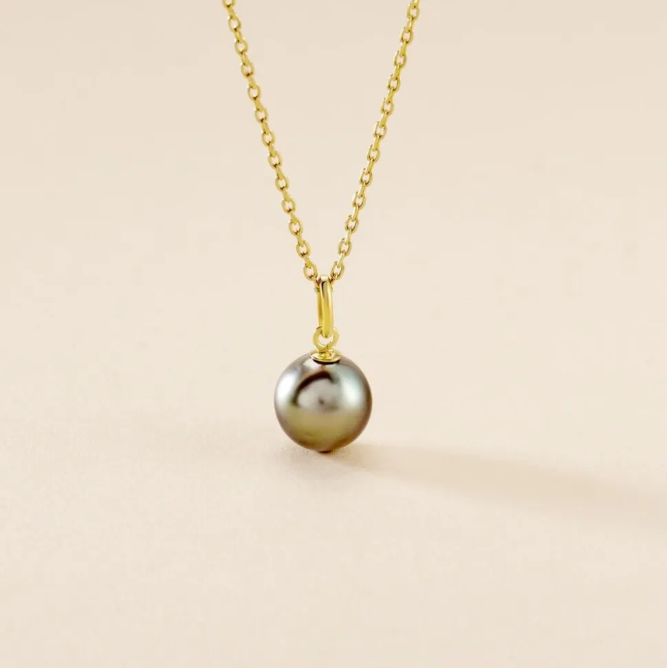 Pendentif Syana Or Jaune Perle De Culture De Tahiti