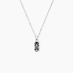 Marc Orian Pendentifs|Pendentifs > Pendentif Tiki Argent Blanc Onyx