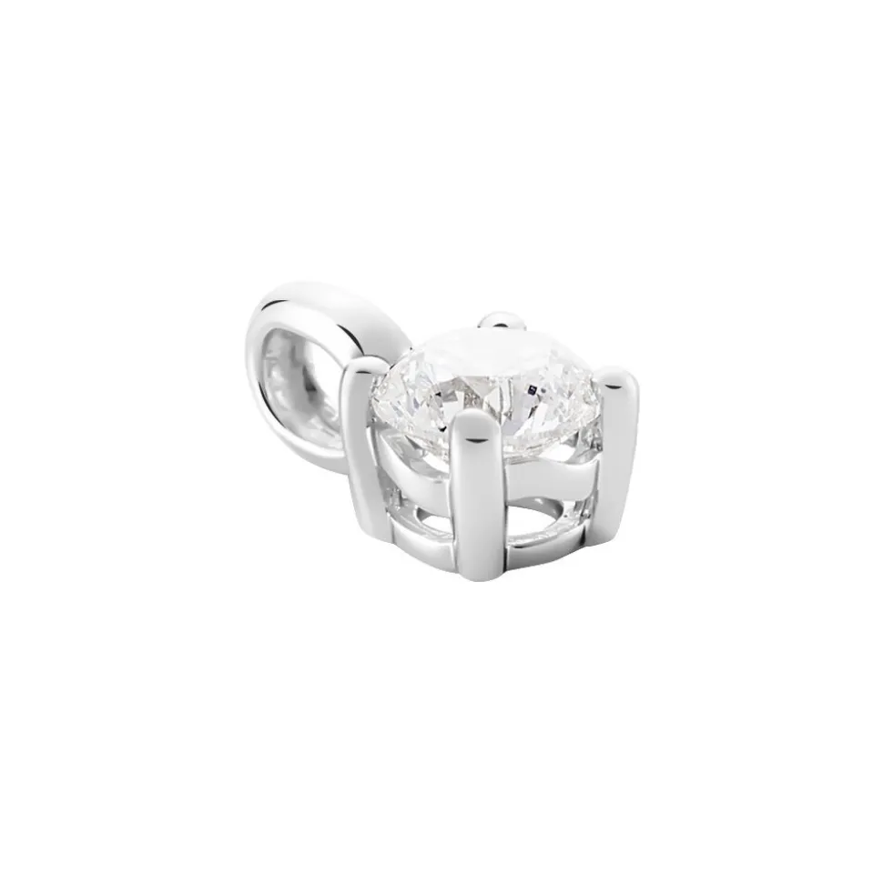 Pendentif Victoria Or Blanc Diamant