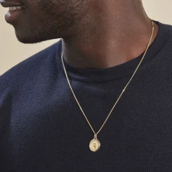 Marc Orian Pendentifs|Bijoux Homme > Pendentif Vierge Ovale Or Jaune