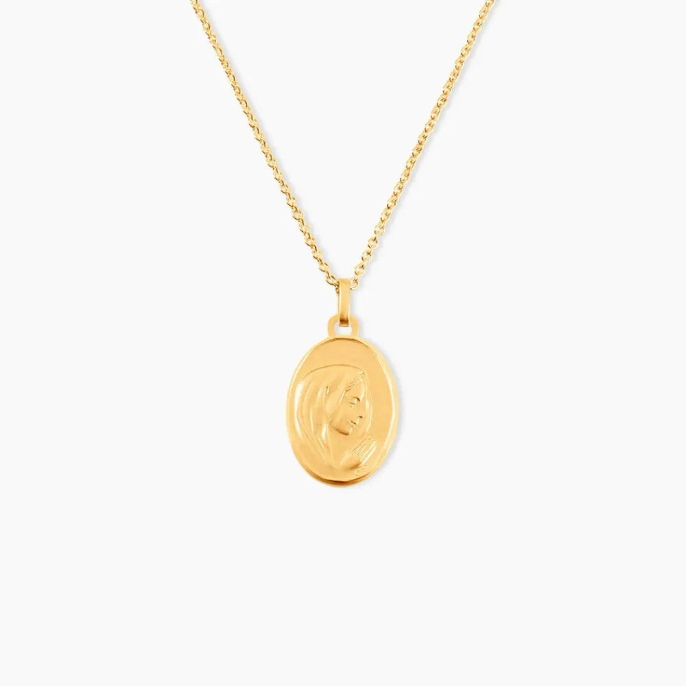 Marc Orian Pendentifs|Pendentifs Personnalisés > Pendentif Vierge Ovale Or Jaune