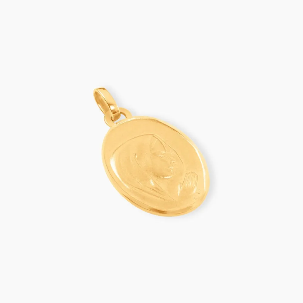 Marc Orian Pendentifs|Pendentifs Personnalisés > Pendentif Vierge Ovale Or Jaune