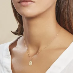 Marc Orian Pendentifs|Pendentifs Personnalisés > Pendentif Vierge Ovale Or Jaune