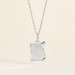 Marc Orian Pendentifs|Pendentifs Personnalisés > Pendentif Zodiaque Parchemin Argent Blanc