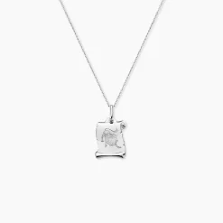 Marc Orian Pendentifs|Pendentifs Personnalisés > Pendentif Zodiaque Parchemin Argent Blanc