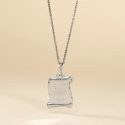 Marc Orian Pendentifs|Pendentifs Personnalisés > Pendentif Zodiaque Parchemin Argent Blanc