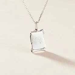 Marc Orian Pendentifs|Pendentifs Personnalisés > Pendentif Zodiaque Parchemin Argent Blanc
