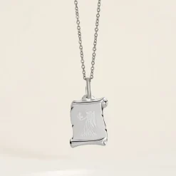 Marc Orian Pendentifs|Pendentifs Personnalisés > Pendentif Zodiaque Parchemin Argent Blanc