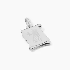 Marc Orian Pendentifs|Pendentifs Personnalisés > Pendentif Zodiaque Parchemin Argent Blanc