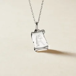 Marc Orian Pendentifs|Pendentifs Personnalisés > Pendentif Zodiaque Parchemin Argent Blanc