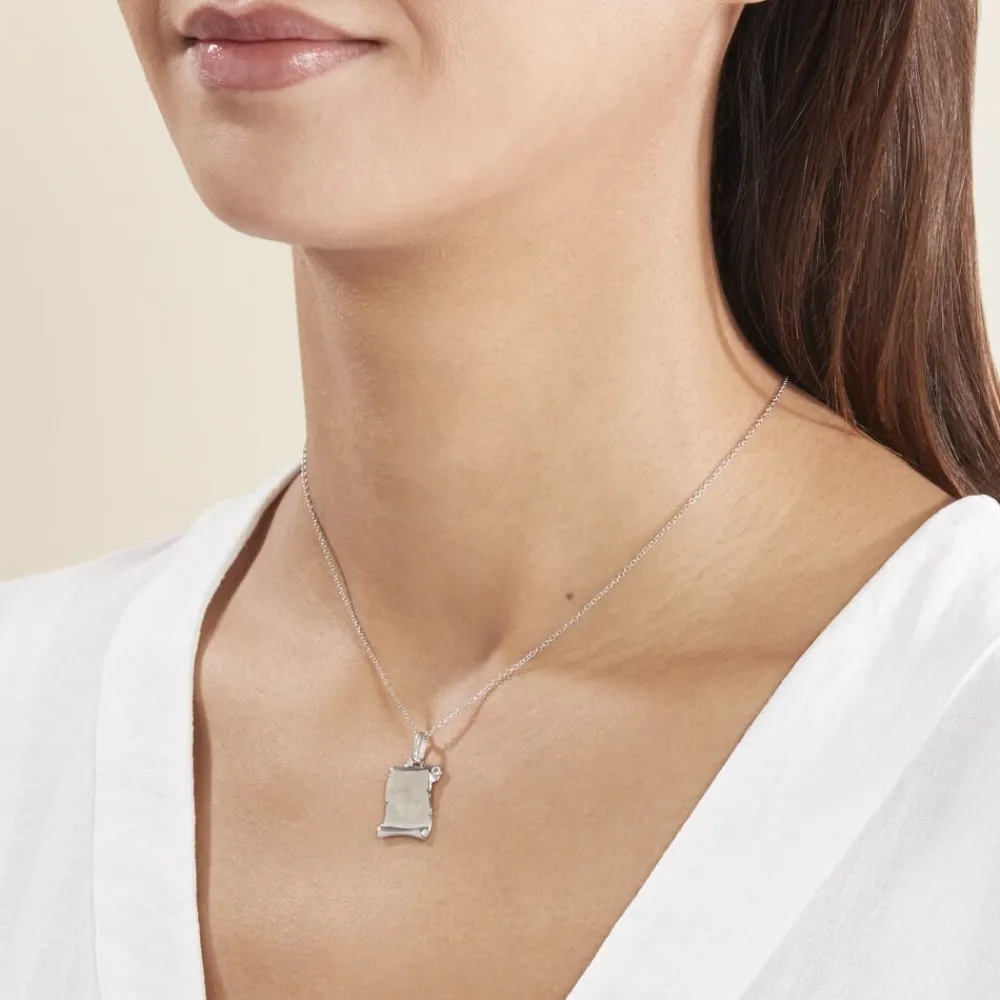 Marc Orian Pendentifs|Pendentifs Personnalisés > Pendentif Zodiaque Parchemin Argent Blanc