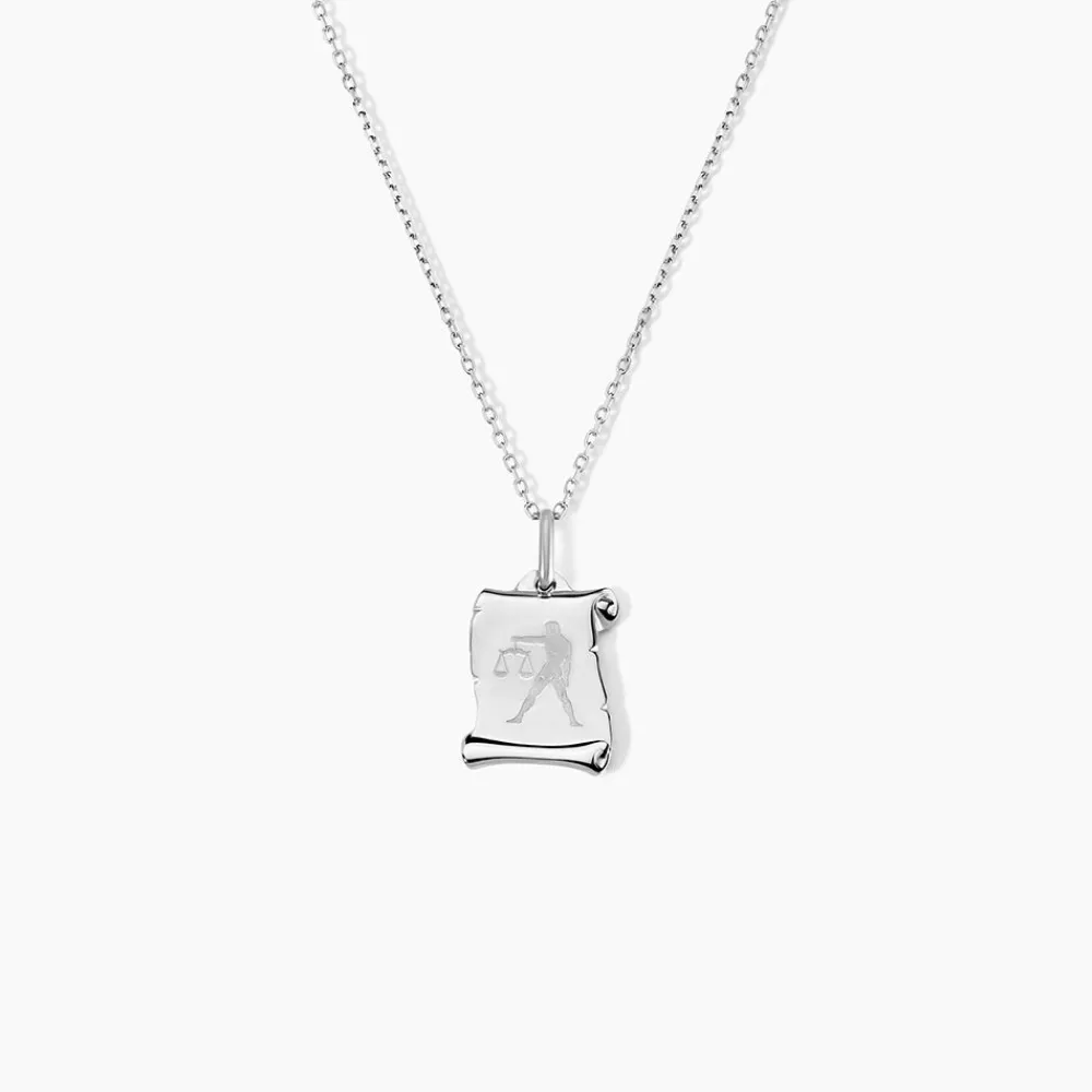 Marc Orian Pendentifs|Pendentifs Personnalisés > Pendentif Zodiaque Parchemin Argent Blanc