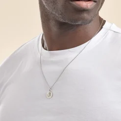 Marc Orian Pendentifs|Pendentifs Personnalisés > Pendentif Zodiaque Rond Argent Blanc