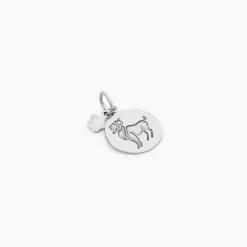 Marc Orian Pendentifs|Pendentifs Personnalisés > Pendentif Zodiaque Rond Argent Blanc