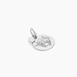 Marc Orian Pendentifs|Pendentifs Personnalisés > Pendentif Zodiaque Rond Argent Blanc