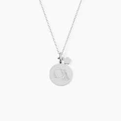 Marc Orian Pendentifs|Pendentifs Personnalisés > Pendentif Zodiaque Rond Argent Blanc