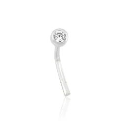 Marc Orian Bijoux Zirconium|Piercings > Piercing De Nez Fethi Serti Clos Or Blanc Oxyde De Zirconium