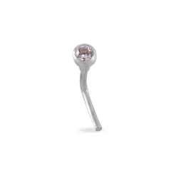 Piercing De Nez Fethi Serti Clos Or Blanc Oxyde De Zirconium