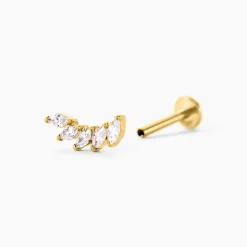 Marc Orian Piercings D'Oreilles|Boucles D'Oreilles > Piercing D'hélix Alicante Acier Jaune Cristal