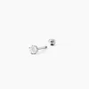 Piercing D'oreilles Joanina 2 Or Blanc Oxyde