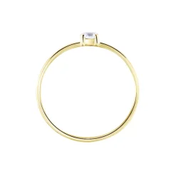 Solitaire Or Jaune Philys Oxyde De Zirconium